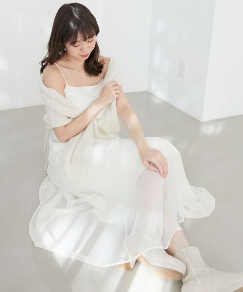 MAJESTIC LEGON / マジェスティックレゴン ロング・マキシ丈ワンピース | シアーレディキャミワンピ | 詳細16