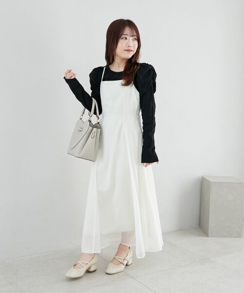 MAJESTIC LEGON / マジェスティックレゴン ロング・マキシ丈ワンピース | シアーレディキャミワンピ | 詳細21