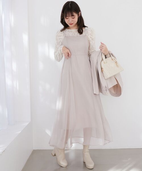 MAJESTIC LEGON / マジェスティックレゴン ロング・マキシ丈ワンピース | シアーレディキャミワンピ | 詳細27