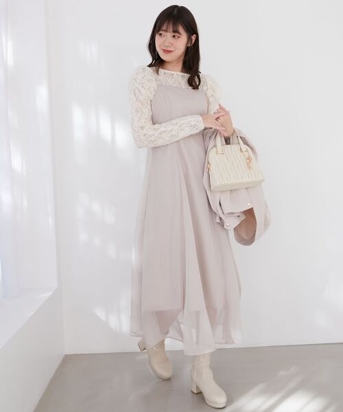 MAJESTIC LEGON / マジェスティックレゴン ロング・マキシ丈ワンピース | シアーレディキャミワンピ | 詳細28