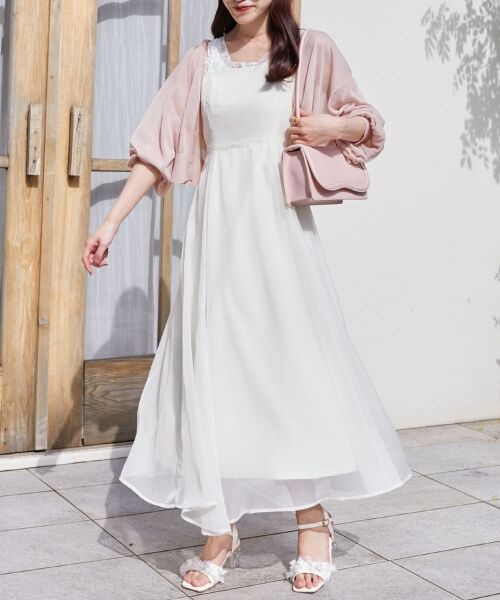 MAJESTIC LEGON / マジェスティックレゴン ロング・マキシ丈ワンピース | シアーレディキャミワンピ | 詳細3