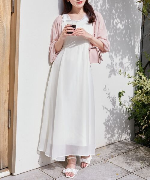 MAJESTIC LEGON / マジェスティックレゴン ロング・マキシ丈ワンピース | シアーレディキャミワンピ | 詳細4