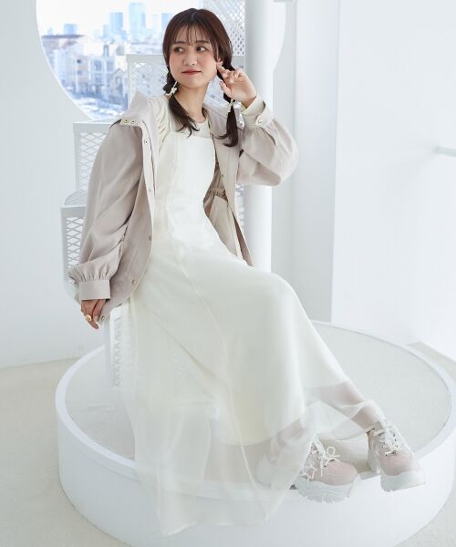 MAJESTIC LEGON / マジェスティックレゴン ロング・マキシ丈ワンピース | シアーレディキャミワンピ | 詳細5