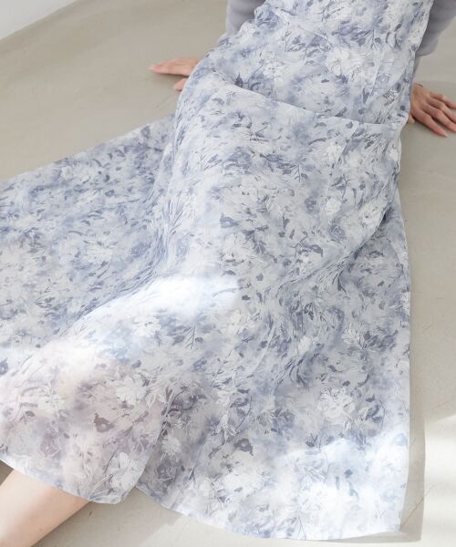 MAJESTIC LEGON / マジェスティックレゴン ロング・マキシ丈ワンピース | フラワーオフショルドッキングワンピ | 詳細25