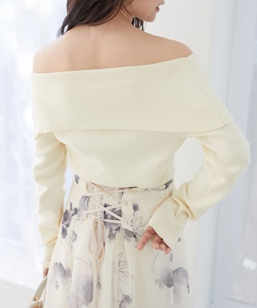 MAJESTIC LEGON / マジェスティックレゴン ロング・マキシ丈ワンピース | フラワーオフショルドッキングワンピ | 詳細6