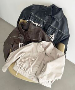 MAJESTIC LEGON / マジェスティックレゴン ブルゾン | 2wayリボンバイカラーブルゾン