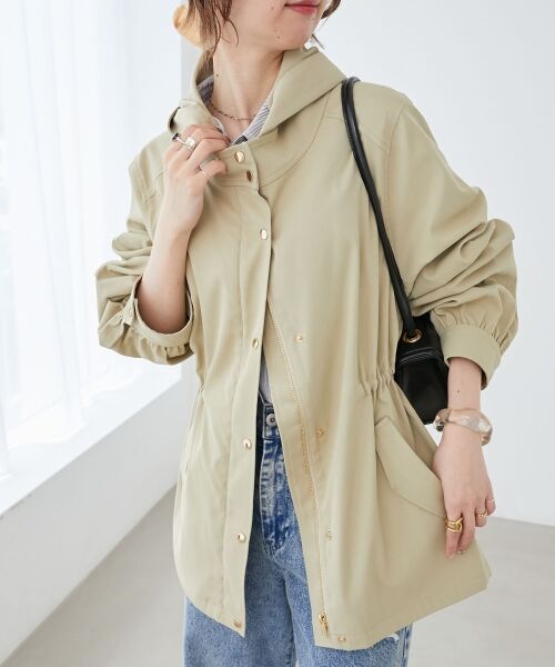 MAJESTIC LEGON/マジェスティックレゴン ウエストきゅっとミディブルゾン カーキグリーン M MAJESTIC LEGON/マジェスティックレゴン ウエストきゅっとミディブルゾン カーキグリーン M