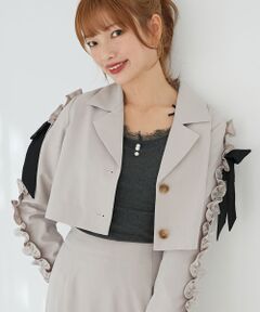 MAJESTIC LEGON / マジェスティックレゴン その他アウター | ブローチセットホイップフリルジャケット