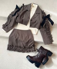 MAJESTIC LEGON / マジェスティックレゴン その他アウター | ブローチセットホイップフリルジャケット