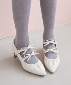 MAJESTIC LEGON / マジェスティックレゴン パンプス | ダブルリボンギャザーパンプス
