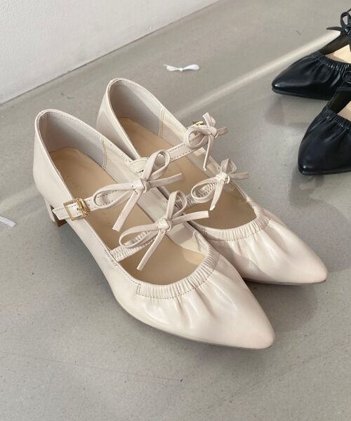 MAJESTIC LEGON / マジェスティックレゴン パンプス | ダブルリボンギャザーパンプス | 詳細10