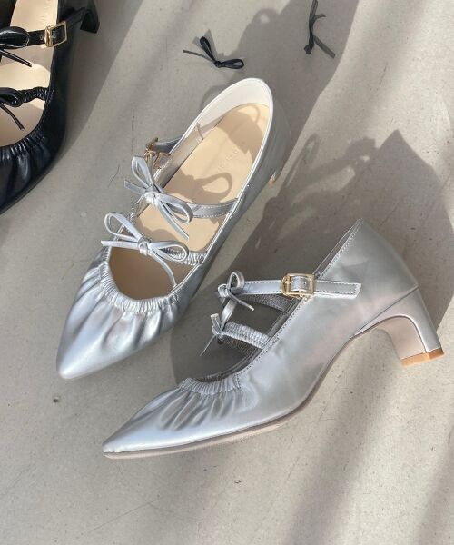 MAJESTIC LEGON / マジェスティックレゴン パンプス | ダブルリボンギャザーパンプス | 詳細14