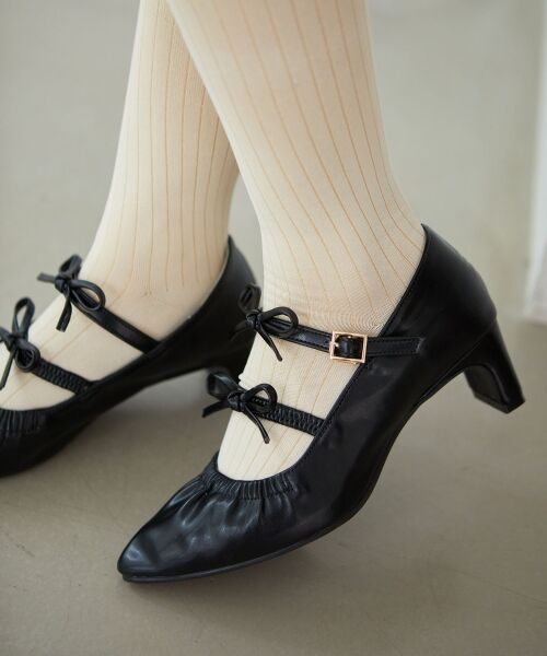 MAJESTIC LEGON / マジェスティックレゴン パンプス | ダブルリボンギャザーパンプス | 詳細21