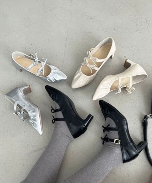 MAJESTIC LEGON / マジェスティックレゴン パンプス | ダブルリボンギャザーパンプス | 詳細24