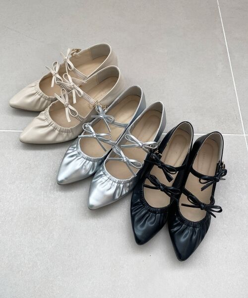 MAJESTIC LEGON / マジェスティックレゴン パンプス | ダブルリボンギャザーパンプス | 詳細26