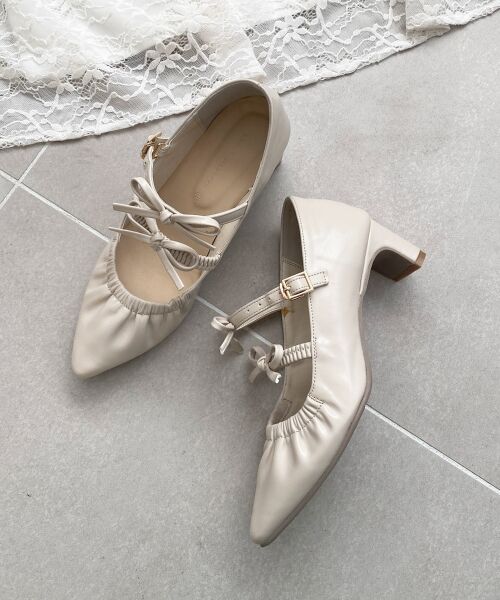 MAJESTIC LEGON / マジェスティックレゴン パンプス | ダブルリボンギャザーパンプス | 詳細9