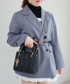 MAJESTIC LEGON / マジェスティックレゴン ハンドバッグ | チャームセットスクエアバッグ