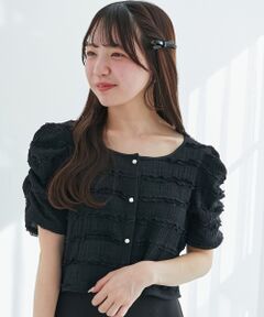 MAJESTIC LEGON / マジェスティックレゴン カーディガン・ボレロ | 前後2wayカットレースフリルカーデ