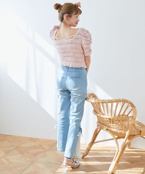 MAJESTIC LEGON / マジェスティックレゴン カーディガン・ボレロ | 前後2wayカットレースフリルカーデ | 詳細11