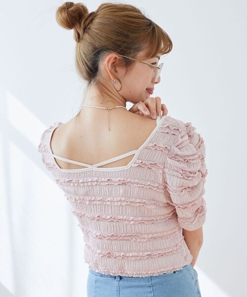 MAJESTIC LEGON / マジェスティックレゴン カーディガン・ボレロ | 前後2wayカットレースフリルカーデ | 詳細15