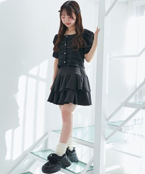 MAJESTIC LEGON / マジェスティックレゴン カーディガン・ボレロ | 前後2wayカットレースフリルカーデ | 詳細18