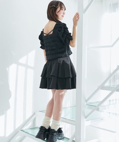 MAJESTIC LEGON / マジェスティックレゴン カーディガン・ボレロ | 前後2wayカットレースフリルカーデ | 詳細19