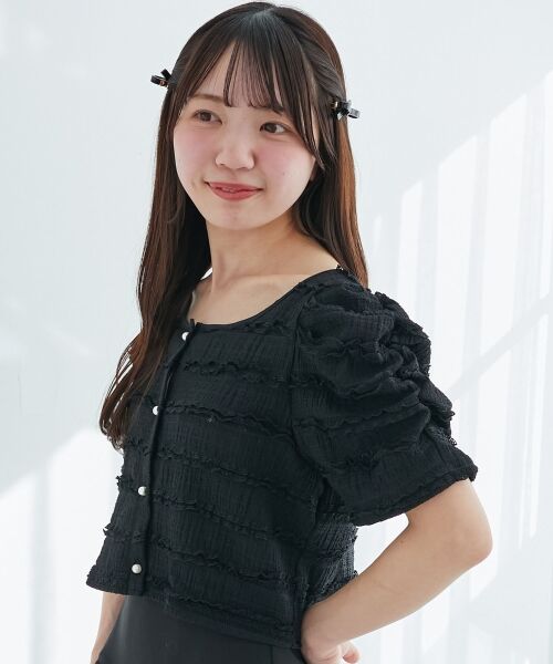 MAJESTIC LEGON / マジェスティックレゴン カーディガン・ボレロ | 前後2wayカットレースフリルカーデ | 詳細21