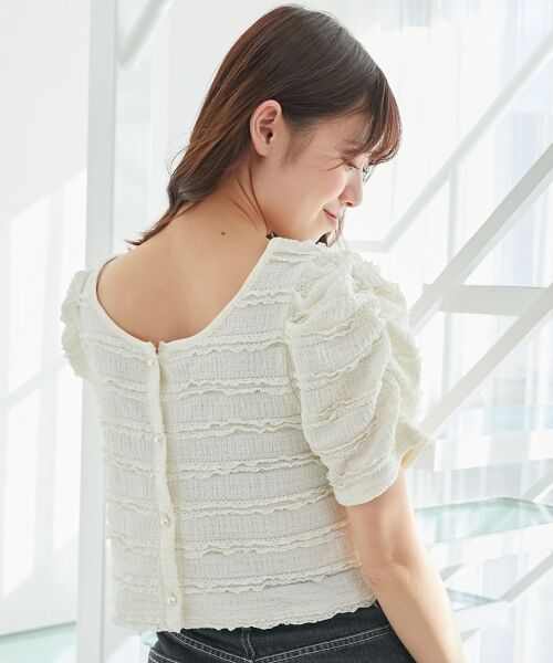 MAJESTIC LEGON / マジェスティックレゴン カーディガン・ボレロ | 前後2wayカットレースフリルカーデ | 詳細6