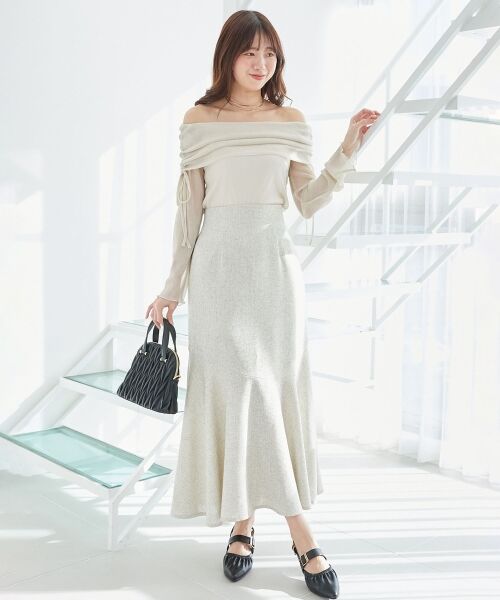 MAJESTIC LEGON / マジェスティックレゴン カットソー | ドロストオフショルラメチュールトップス | 詳細1