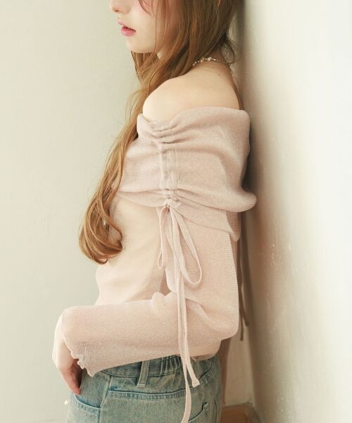 MAJESTIC LEGON / マジェスティックレゴン カットソー | ドロストオフショルラメチュールトップス | 詳細13