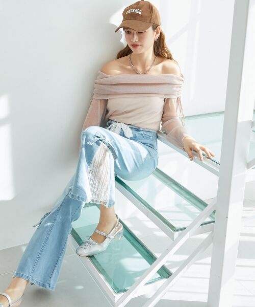 MAJESTIC LEGON / マジェスティックレゴン カットソー | ドロストオフショルラメチュールトップス | 詳細14