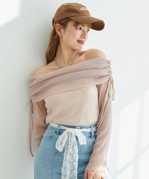 MAJESTIC LEGON / マジェスティックレゴン カットソー | ドロストオフショルラメチュールトップス | 詳細18