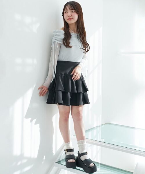 MAJESTIC LEGON / マジェスティックレゴン カットソー | ドロストオフショルラメチュールトップス | 詳細22