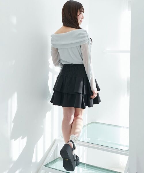 MAJESTIC LEGON / マジェスティックレゴン カットソー | ドロストオフショルラメチュールトップス | 詳細23