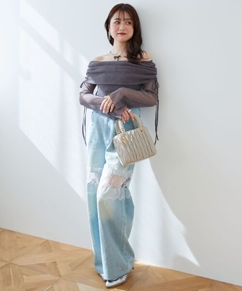 MAJESTIC LEGON / マジェスティックレゴン カットソー | ドロストオフショルラメチュールトップス | 詳細28