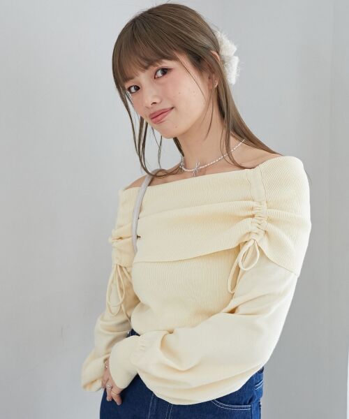 MAJESTIC LEGON / マジェスティックレゴン ニット・セーター | ドロストオフショルニット | 詳細12