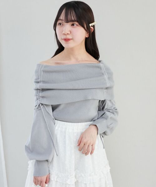 MAJESTIC LEGON / マジェスティックレゴン ニット・セーター | ドロストオフショルニット | 詳細25