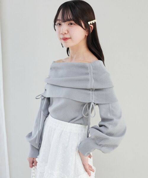 MAJESTIC LEGON / マジェスティックレゴン ニット・セーター | ドロストオフショルニット | 詳細26