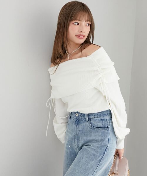 MAJESTIC LEGON / マジェスティックレゴン ニット・セーター | ドロストオフショルニット | 詳細5