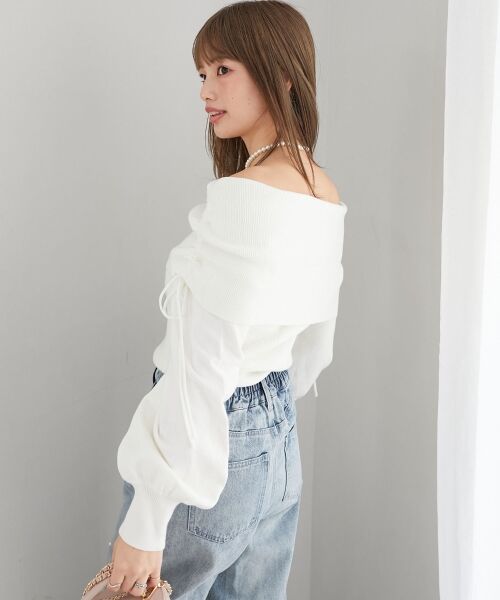 MAJESTIC LEGON / マジェスティックレゴン ニット・セーター | ドロストオフショルニット | 詳細6