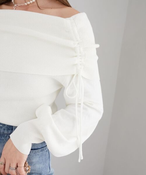 MAJESTIC LEGON / マジェスティックレゴン ニット・セーター | ドロストオフショルニット | 詳細7