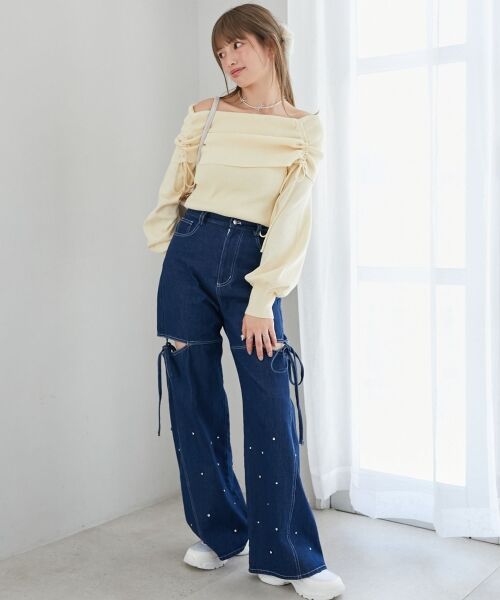 MAJESTIC LEGON / マジェスティックレゴン ニット・セーター | ドロストオフショルニット | 詳細8