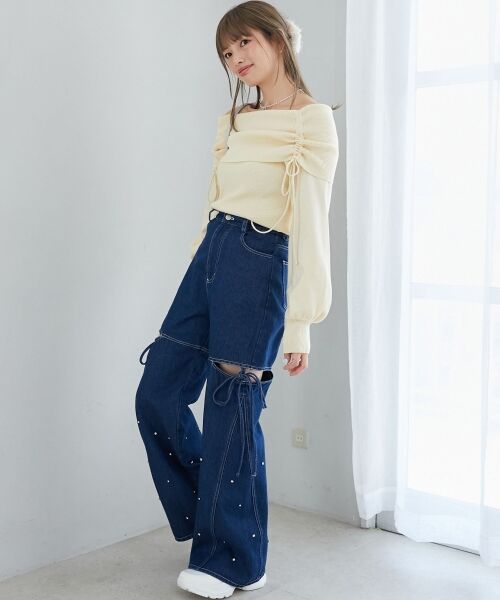 MAJESTIC LEGON / マジェスティックレゴン ニット・セーター | ドロストオフショルニット | 詳細9