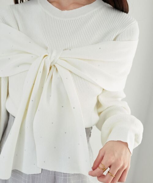 MAJESTIC LEGON / マジェスティックレゴン ニット・セーター | リボンビジューニット | 詳細11