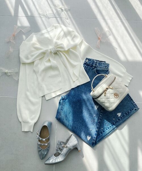 MAJESTIC LEGON / マジェスティックレゴン ニット・セーター | リボンビジューニット | 詳細12