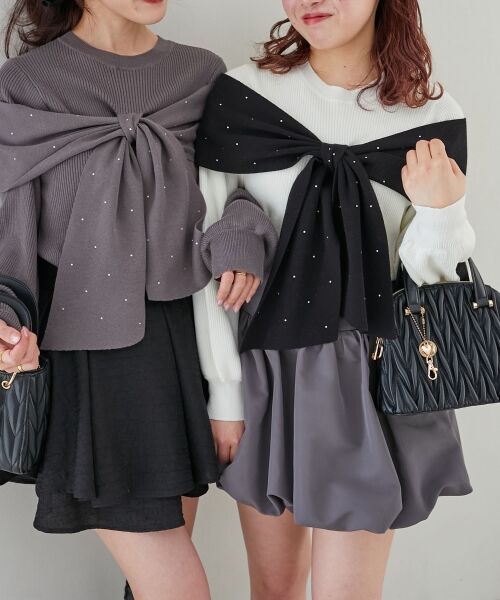 MAJESTIC LEGON / マジェスティックレゴン ニット・セーター | リボンビジューニット | 詳細14