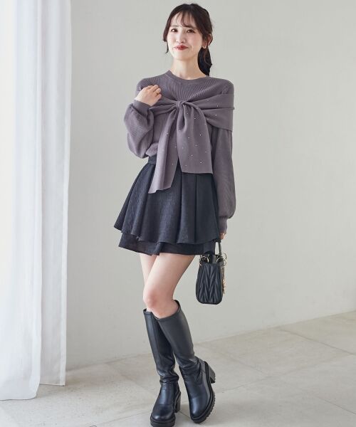 MAJESTIC LEGON / マジェスティックレゴン ニット・セーター | リボンビジューニット | 詳細22