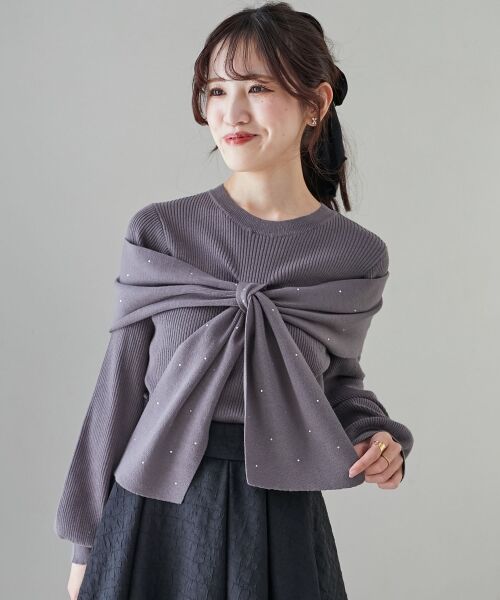 MAJESTIC LEGON / マジェスティックレゴン ニット・セーター | リボンビジューニット | 詳細25