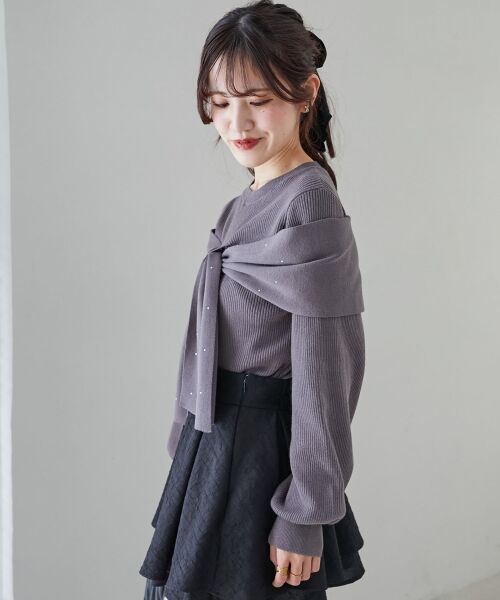 MAJESTIC LEGON / マジェスティックレゴン ニット・セーター | リボンビジューニット | 詳細26