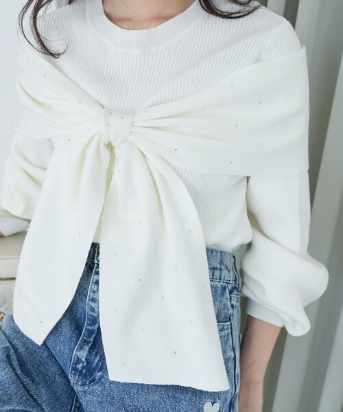 MAJESTIC LEGON / マジェスティックレゴン ニット・セーター | リボンビジューニット | 詳細4